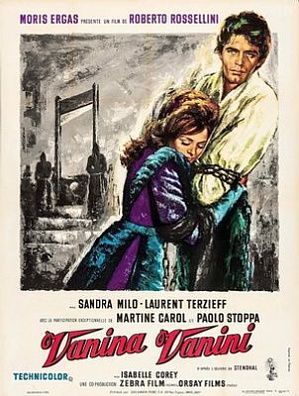 (П) Киноафиша к фильму "Ванина Ванини". 1961 г. Бумага, печать 160 х 116 см