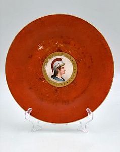 (П) Тарелка. "Богиня Афина" Франция. 1790-1800-е гг.