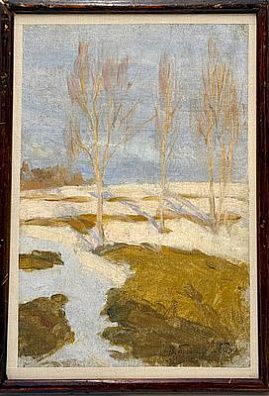 (М) Бялыницкий-Бируля Витольд Каэтанович (1872-1957) - Весна. Вечер. Холст на картоне, масло. ...
