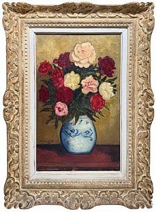 (М) Синезубов Николай Васильевич (1891-1956) Натюрморт с пионами. 1938 г.