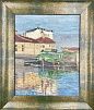 (П) Гохштейн Меер Михайлович (1871-1942) - На фонтанке (Петроград), 1920-е годы Холст, масло 28 ...