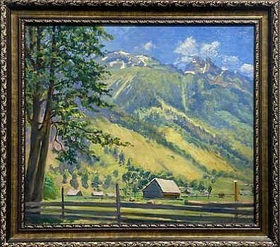 (П) Каменский Борис Михайлович (1883 - 1942)Деревня в горах. 1937 г.