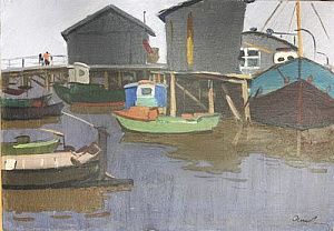 (П) Осипов Сергей Иванович (1915 - 1985) - На Севере. 1966 г. Холст, масло 42 х 61 см Подпись в ...