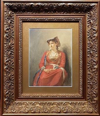 (М) Верещагин Василий Петрович (1835-1909) - Итальянка. Вторая пол. XIX в Бумага, акварель 31,3 ...