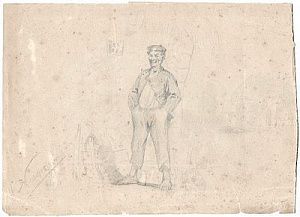 (М) Нестеров Михаил Васильевич (1862-1942) Бродяга. 1884 г.