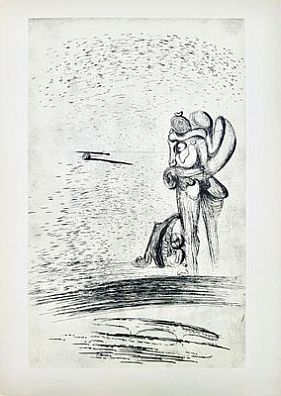 (М) Сальвадор Дали (1904-1989) - Сумеречная пара. Иллюстрация к изданию 1934 года Поэмы графа ...