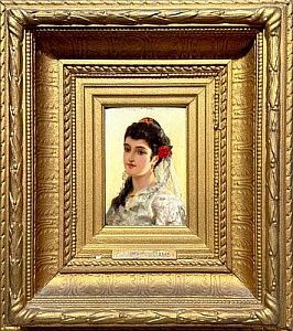 (М) Хайнес Уильямс, Джон (John Haynes-Williams) (1836-1908) - Испанская дева. 1874 г. Холст, ...