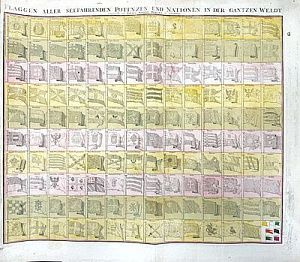(П) Иоганн Баптист Хоманн (Johann Baptist Homann, 1664–1724) - Флаги всех морских держав и ...