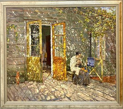 (М) [ТОП-ЛОТ] Гужавин Михаил Маркелович (1888-1931) - Теплый день. 1915 г. Холст, масло. 69 х ...