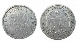 (П) 500 марок, Германия, 1923 г.
