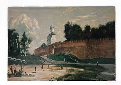 (П) Альберти Пётр Филиппович (1913 — 1994) - Студенты. 1962 г. Картон, масло. 24 х 32,5 см. ...
