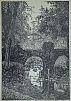 (П) Варакин Иван Иванович (1889-1972) - Дворец Петра III, 1949 г. Бумага, линогравюра. Размер ...