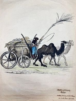 (П) Неизвестный художник - Арба. Бумага, акварель. 59,5 х 42,7 см