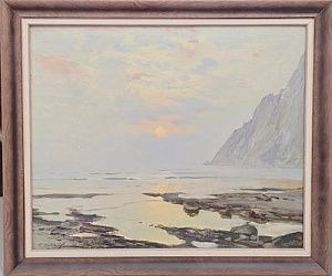 (П) Вещилов Константин Александрович (1878 - 1945) - Море на закате. Середина 1920-х - середина ...