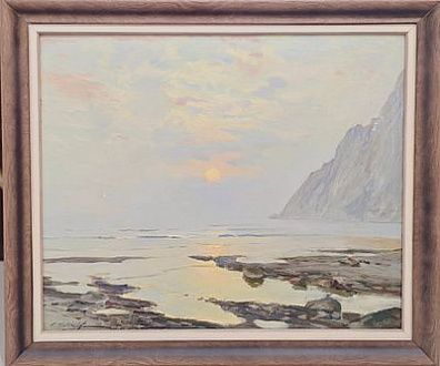 (П) Вещилов Константин Александрович (1878 - 1945) - Море на закате. Середина 1920-х - середина ...