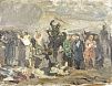 (П) Вольштейн Лев Израилевич (1908–1984) - Подготовительный эскиз к картине "Мученики Гетто". ...