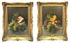 (П) Кассеси Габриело Бартоломео (Gabrielo Bartolomeo Casessi) (1840-1900) Парный натюрморт с арбузом и дыней, 1890-е гг.