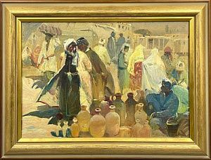 (П) Брынских Борис Александрович (1924-1998) Базар под Бухарой, 1960 г.