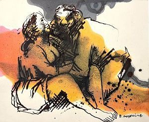 (П) Михайлов Вячеслав Саввич (1945 г.р.)Художник и модель. 2000-е г.