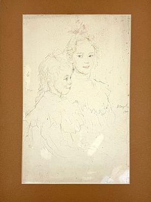 (П) Серов Валентин Александрович (1865 - 1911) Портрет дочерей Боткина (1900 г.). 1920-е гг.