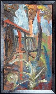 (П) Лукка Валерий Николаевич (г.р. 1945) - Этюд. 1981 г. Оргалит, масло 48 х 27,5 см. Валерий ...