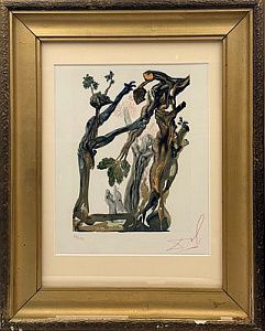 (П) Дали Сальвадор (1904-1989) - Лес самоубийц. Из иллюстраций к «Божественной комедии» Данте ...