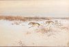 (П)* Дмитрий Дмитриевич Прокофьев (1874-1944) - Волчья стая. 1908 г. Бумага, акварель 68 х 49 см