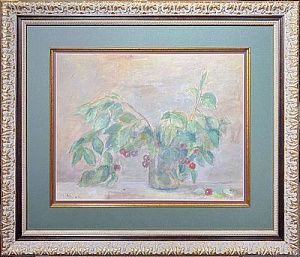 (М) Фальк Роберт Рафаилович (1886-1958) - Натюрморт с ветками вишни. 1940-е - первая половина ...