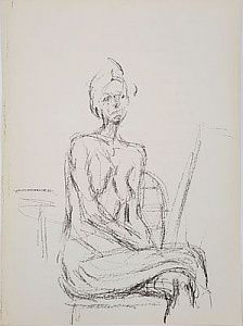 (П) Альберто Джакометти (1901-1966) Сидящая фигура. 1961 г.