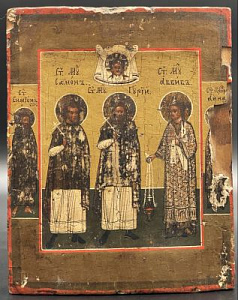 Икона «Святая Троица» ( Гостеприимство Авраама). конец XIX века.