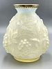 (П) Ваза в стиле Лалик (Lalique), 1930-е гг. Стекло (Lalique), серебряное горлышко в - 25,5 см ...