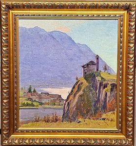 (М) Белькастро Альфредо (1893–1961) - Вид на озеро Маджоре из Фериоло (Бавено). 1940-е гг. ...