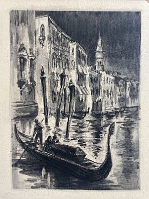 [Круг Лебедева] Клементьева Ксения Александровна (1896-1984) - Венеция Бумага, тушь, белила, 21 ...