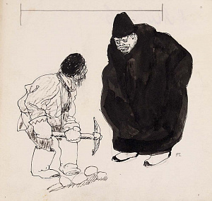 Яковлев Александр Евгеньевич (1887—1938) Три иллюстрации к Сатирикону. 1910-е гг.