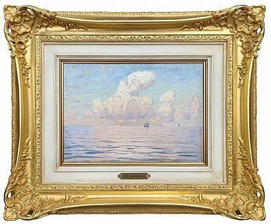 (М) Дубовской Николай Никанорович (1859-1918) - Море. Тюрсель. Этюд. 1903 г Холст, масло 24,5 х ...