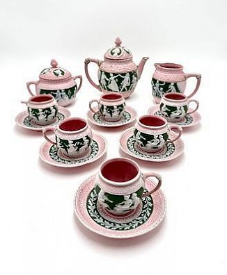 (М) Чайный сервиз. Venice&Murano Cy. 15 предметов. Чайник, молочник, сахарница, чашки 6 шт., ...
