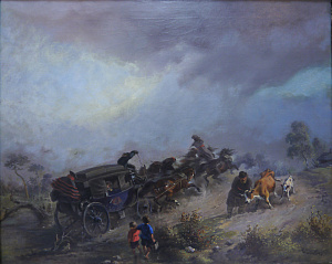 Ковальский (Kowalsky) Антон Герман (1813–?) Встреча на дороге. 1840-е гг.