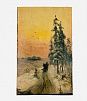 (П) Платонов Семен Сергеевич (1860 - 1925) - Зимние сани. Конец XIX - начало ХХ в. Холст на ...