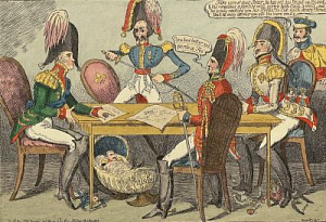 Джей Льюис Маркс (ок.1796 - 1855) 
"A hasty sketch at Verona, or the prophecies of Napoleon unfolding". 1823 г.