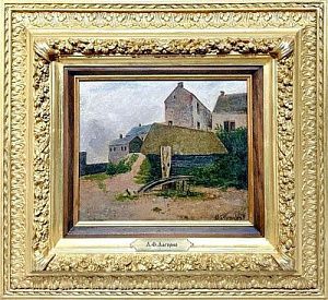 (М) Лагорио Лев Феликсович (1826-1905) - Пейзаж. 1859 г. Холст, масло. 25,5 х 30,5 см ...