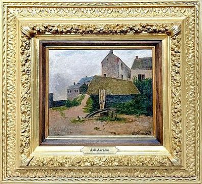 (М) Лагорио Лев Феликсович (1826-1905) - Пейзаж. 1859 г. Холст, масло. 25,5 х 30,5 см ...