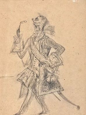 [Мир Искусства] Милашевский Владимир Алексеевич (1893-1976) - Карикатура на графа Аракчеева. ...