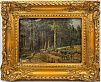 (П) Неизвестный художник - Сосновый лес. конец XIX - нач XX в. 22,5 х 33 см Холст, масло