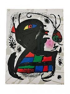 (П) Жоан Миро (1893-1983) - Фигура 1117. 1977 г. Бумага, литография. 32 x 25 см ПУБЛИКАЦИЯ: ...