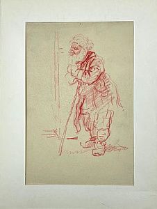 (П) [Приписывается] Гершаник Роман Васильевич (1898–1984) Эскиз. Старик.