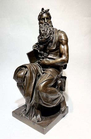 Бронзовая скульптура с оригинала Микеланджело Буонарроти "Пророк Моисей". Конец 19 в.