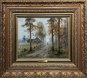 (М) Клевер Юлий Юльевич (1850-1924) Туманное утро. 1911 г.
