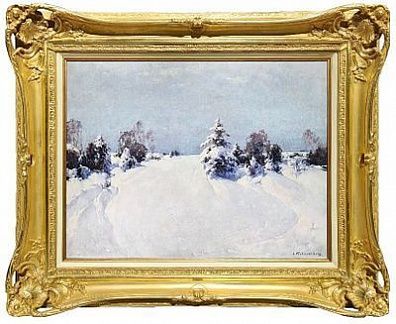 (М) Колесников Степан Федорович (1879-1955) - Зимний пейзаж. Вторая четверть ХХ в. Холст, масло ...