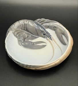 (П) Пепельница с раком. Датская королевская фарфоровая мануфактура. 1923 г. Фарфор, роспись ...