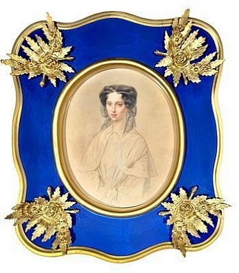 (М) Гау Владимир Иванович (1816-1895) - Портрет цесаревны Марии Александровны. 1855 г. Картон, ...